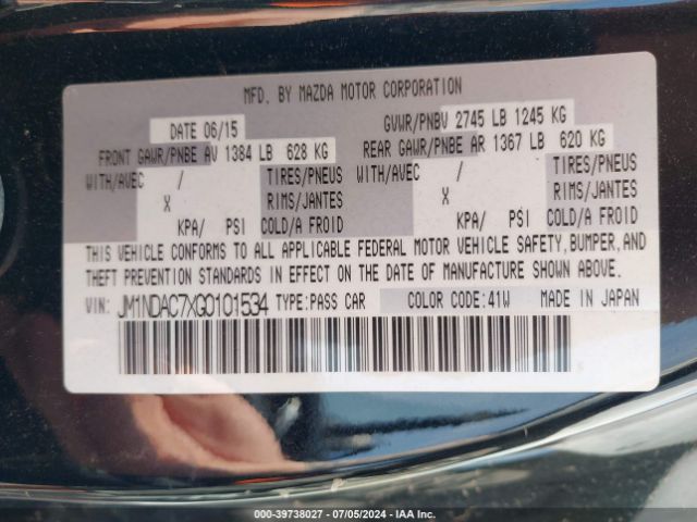 JM1NDAC7XG0101534 Mazda Mx-5 Miata Club