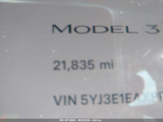 5YJ3E1EAXPF438509 Tesla Model 3 Rear-wheel Drive