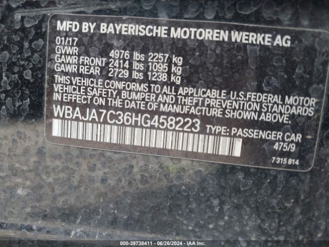 WBAJA7C36HG458223 BMW 530i Xdrive