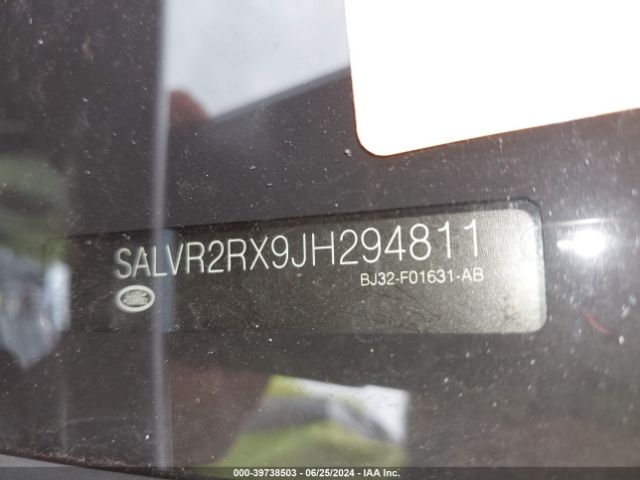 SALVR2RX9JH294811 Land Rover Range Rover Evoque Hse