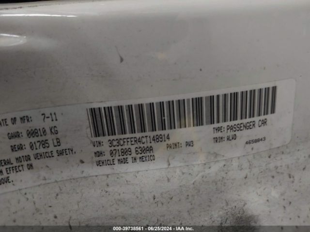 2012 FIAT 500C 3C3CFFER4CT148914 Photo 8