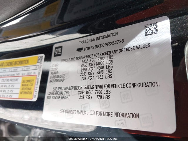 GMC Yukon 4wd Slt 2023 1GKS2BKD0PR254736 Image 9