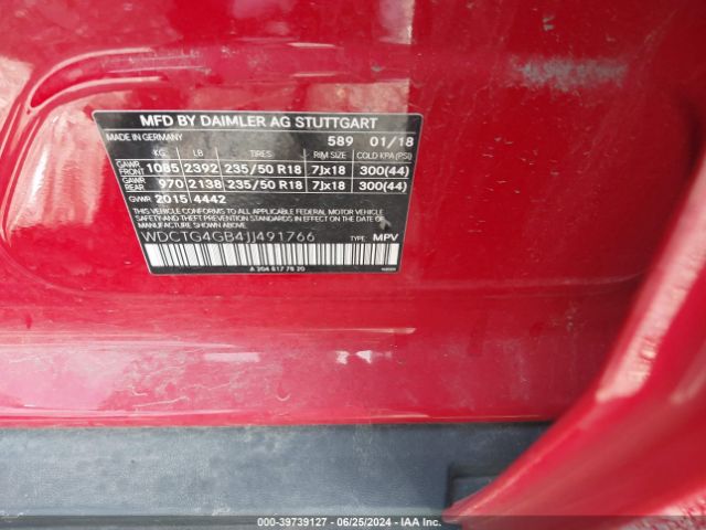WDCTG4GB4JJ491766 Mercedes-Benz Gla 250 4matic