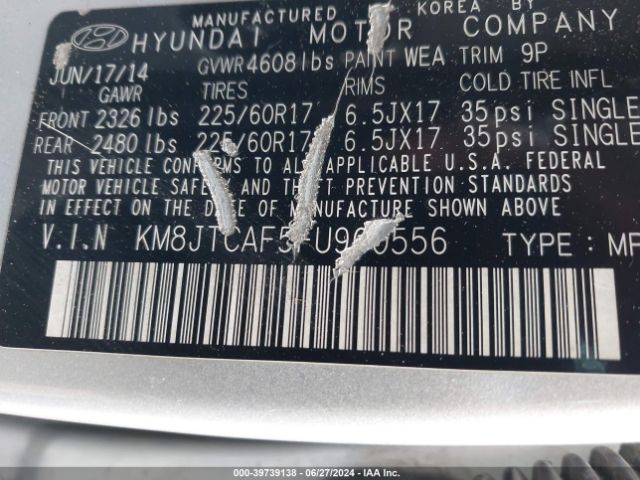 KM8JTCAF5FU960556 Hyundai TUCSON GLS