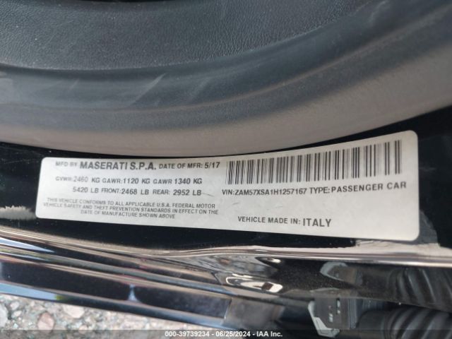 ZAM57XSA1H1257167 Maserati Ghibli