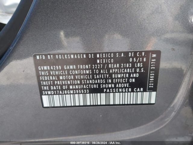 3VWD17AJ8GM395533 Volkswagen Jetta 1.8t Sport