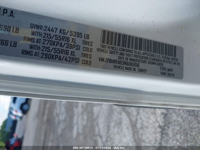 ZFBHRFAB3N6X65156 RAM Promaster City Cargo Van