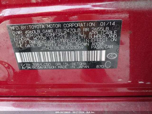 JTHCE1BL8E5023059 Lexus GS 350