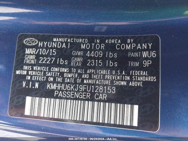 Hyundai Genesis 3.8 Ultimate 2015 KMHHU6KJ9FU128153 Image 9