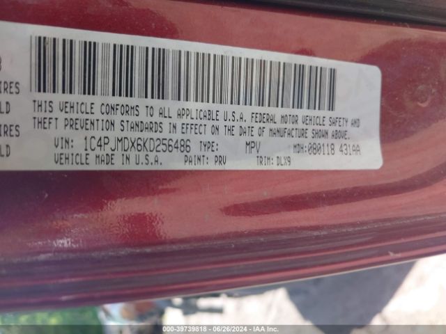 1C4PJMDX6KD256486 Jeep Cherokee Limited 4x4