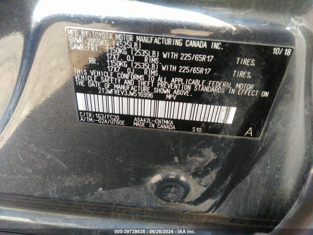 Toyota Rav4 Xle 2018 2T3WFREV3JW516996 Image 9