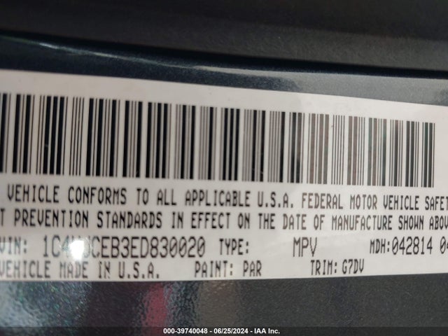 1C4NJCEB3ED830020 Jeep Compass Latitude