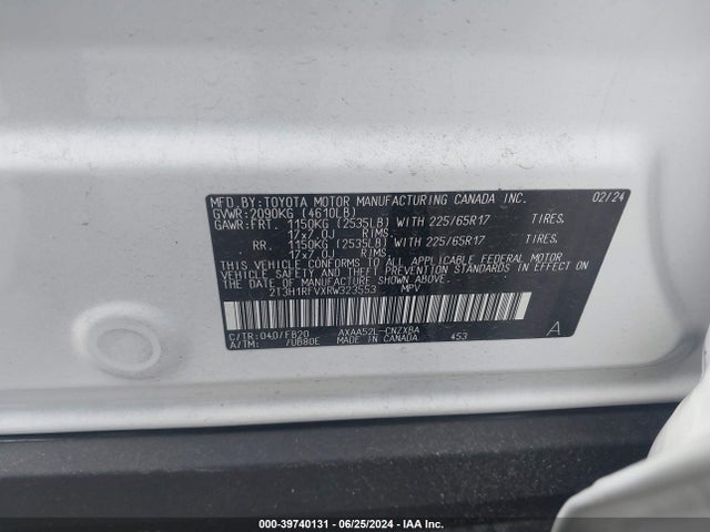 Toyota RAV4 LE 2024 2T3H1RFVXRW323553 Image 9