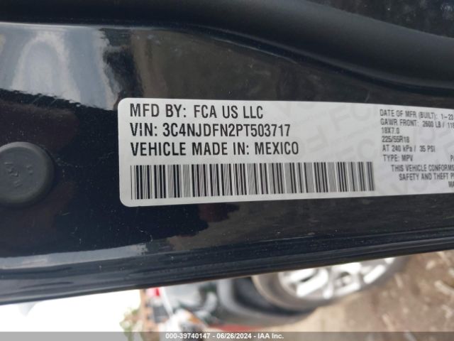 3C4NJDFN2PT503717 Jeep Compass Latitude Lux Fwd