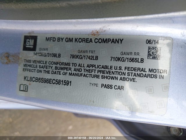 Chevrolet Spark Ls Auto 2014 KL8CB6S98EC581591 Image 9