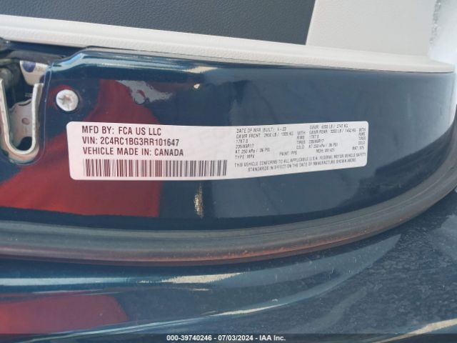 2024 CHRYSLER PACIFICA 2C4RC1BG3RR101647 Photo 8