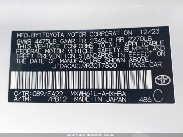 JTDACACU9R3017830 Toyota Prius Prime Xse Premium