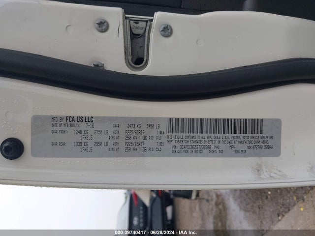3C4PDCBG5GT238308 Dodge Journey Sxt