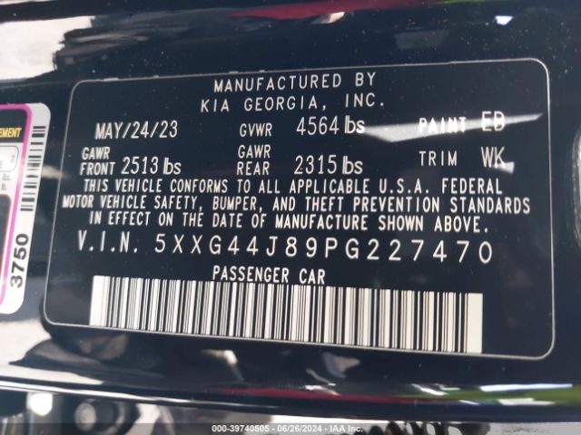 5XXG44J89PG227470 KIA K5 Gt