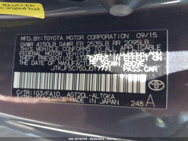 Scion TC 2016 JTKJF5C75GJ017771 Image 9