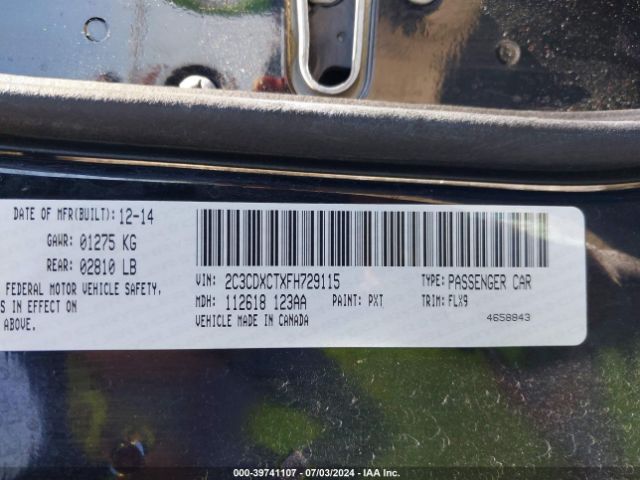 2C3CDXCTXFH729115 Dodge Charger Road/track