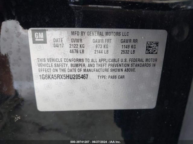 1G6KA5RX5HU205467 Cadillac Ct6 Standard