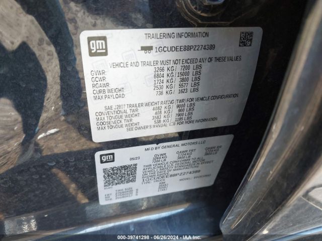 1GCUDEE88PZ274389 Chevrolet Silverado 1500 4wd  Short Bed Rst