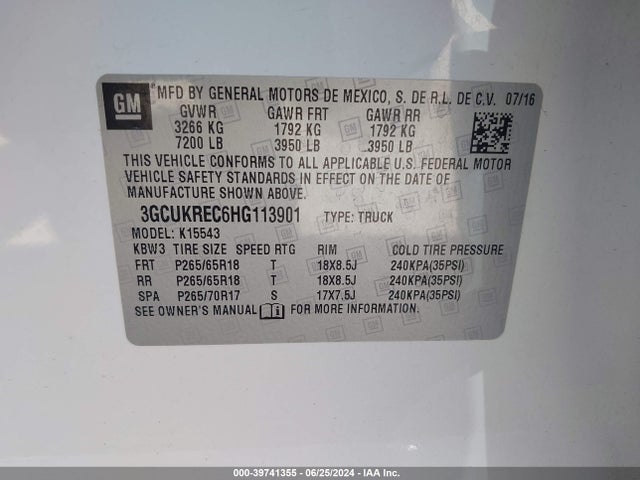 Chevrolet Silverado 1500 2lt 2017 3GCUKREC6HG113901 Image 9