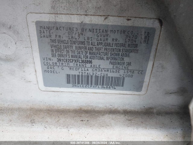 Nissan Versa Note S (sr)/s Plus/sl/sr/sv 2015 3N1CE2CPXFL368896 Image 9