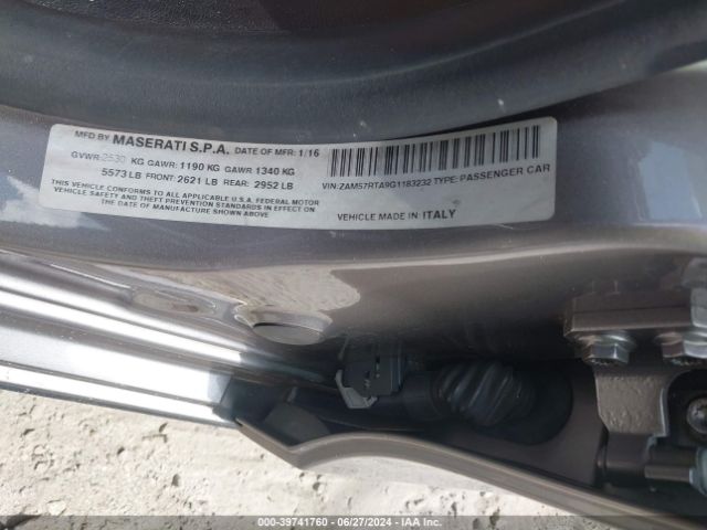 ZAM57RTA9G1183232 Maserati Ghibli S Q4