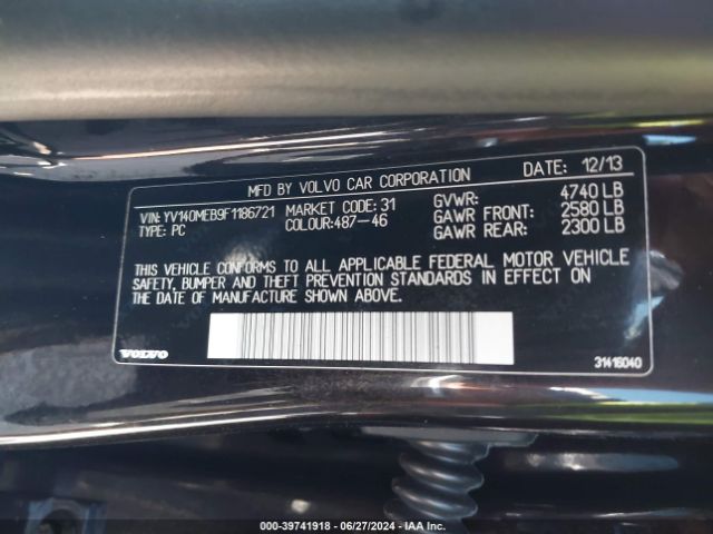YV140MEB9F1186721 Volvo V60 T5 Premier