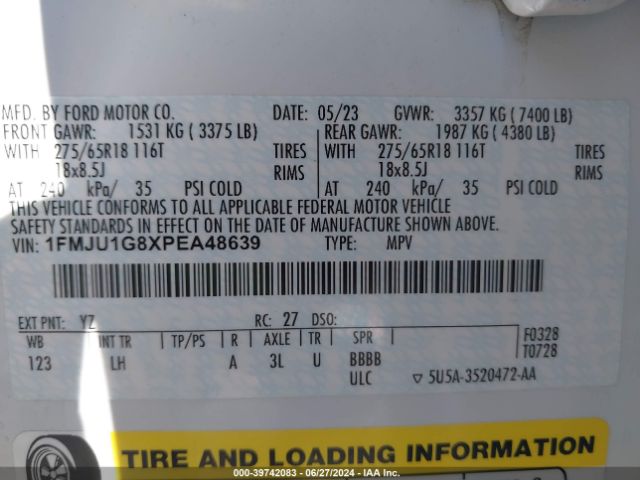 1FMJU1G8XPEA48639 Ford Expedition Xl