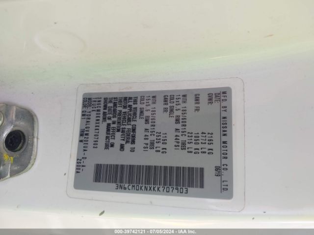 3N6CM0KNXKK707903 Nissan NV200 SV