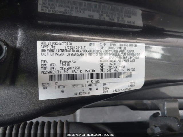 Ford Focus Titanium 2015 1FADP3N28FL240435 Image 9