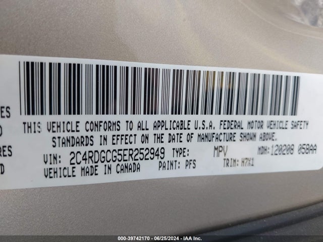 Dodge Grand Caravan Sxt 2014 2C4RDGCG5ER252949 Image 9