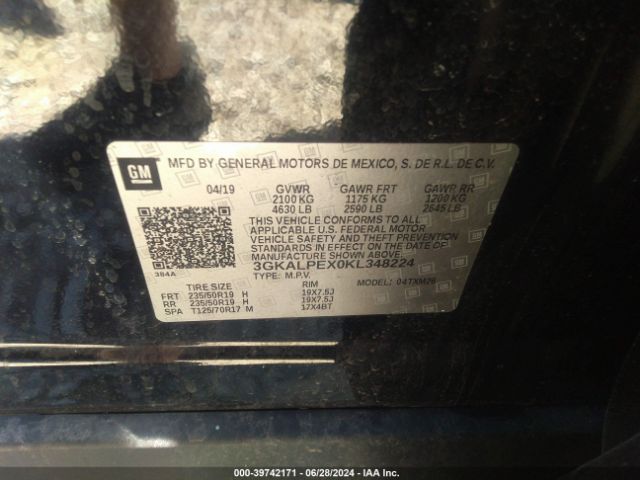3GKALPEX0KL348224 GMC Terrain Slt