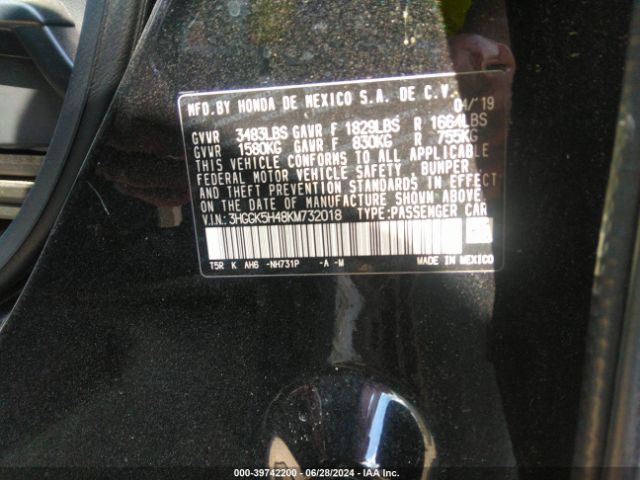 3HGGK5H48KM732018 Honda FIT LX