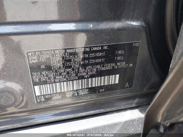 Toyota RAV4 LE 2022 2T3F1RFV0NC320048 Image 9