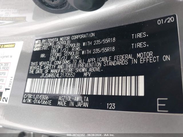 JTJSARBZ4L2170552 Lexus Nx 300 F Sport