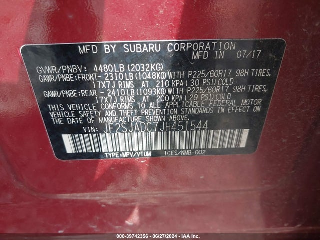 Subaru Forester 2.5i Premium 2018 JF2SJADC7JH451544 Image 9