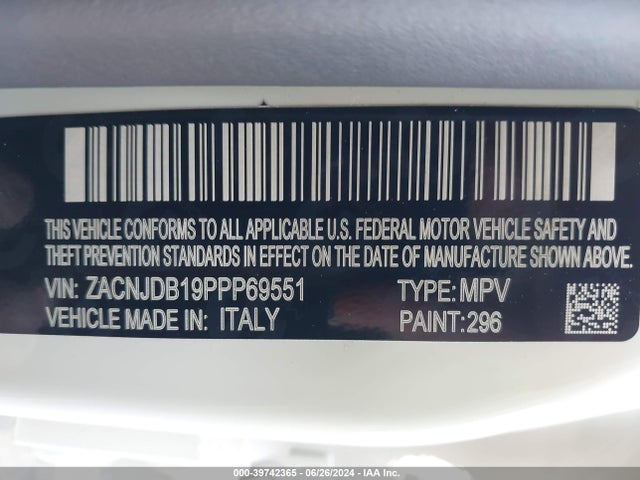 ZACNJDB19PPP69551 Jeep Renegade Upland 4x4