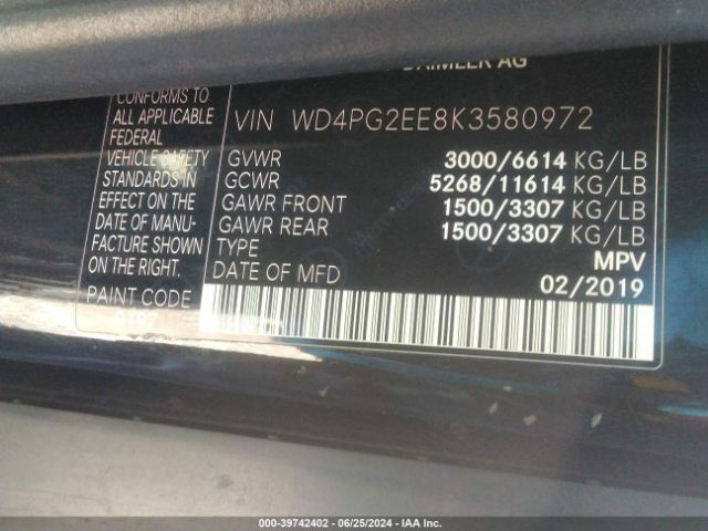 WD4PG2EE8K3580972 Mercedes-Benz Metris