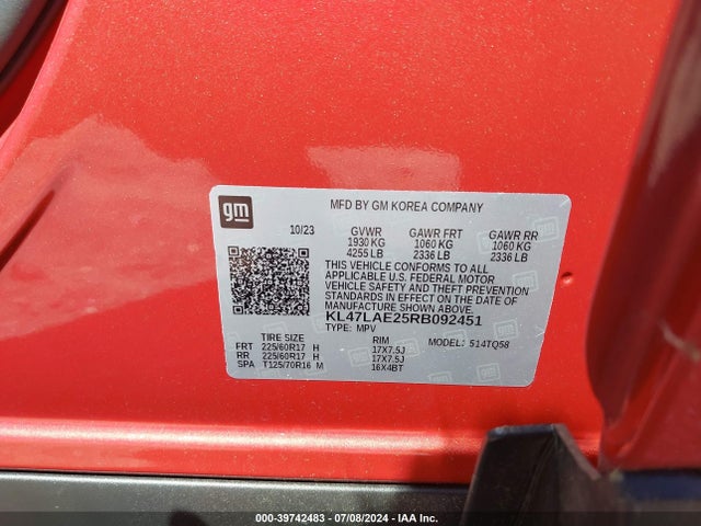 KL47LAE25RB092451 Buick Envista Preferred Fwd