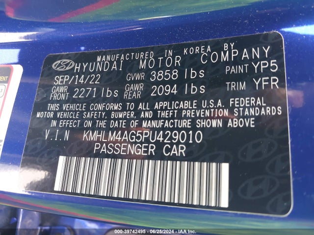 Hyundai ELANTRA SEL 2023 KMHLM4AG5PU429010 Image 9