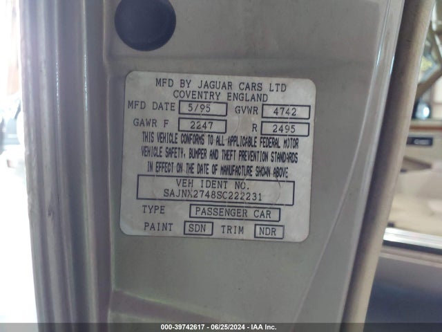 1995 JAGUAR XJS SAJNX2748SC222231 Photo 8