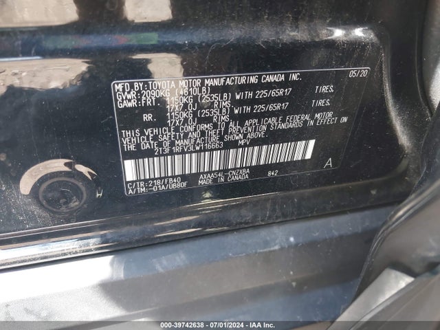 Toyota RAV4 LE 2020 2T3F1RFV3LW116663 Image 9