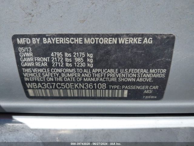 WBA3G7C50EKN36108 BMW 328i Xdrive