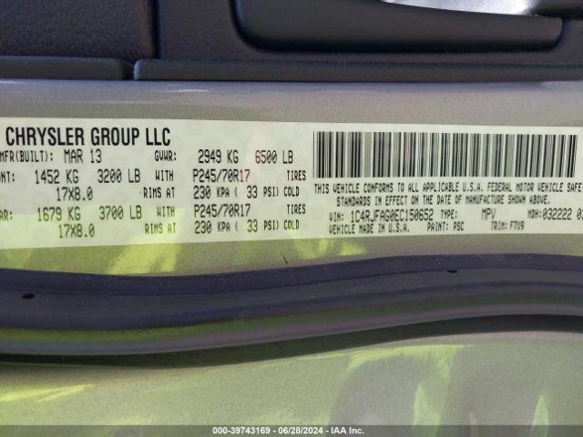 1C4RJFAG0EC150652 Jeep Grand Cherokee Laredo