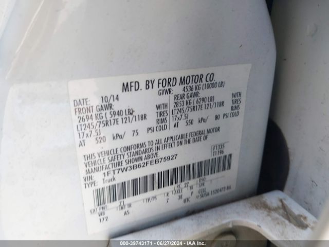 1FT7W3B62FEB75927 Ford F-350 Xl