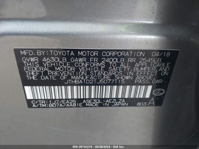 JTHBA1D21J5077115 Lexus IS 300